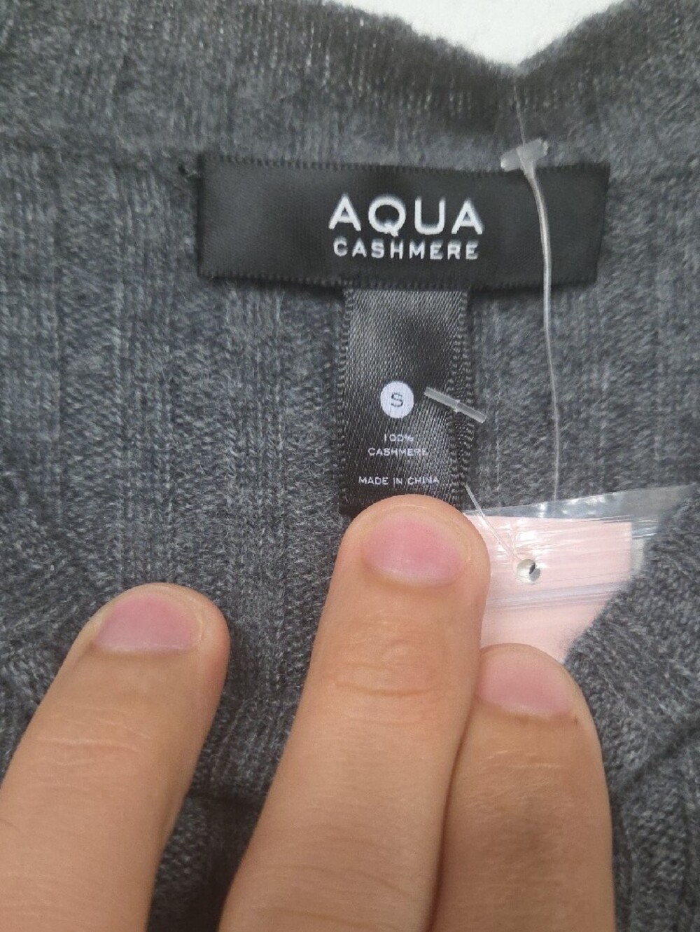 Aqua Charcoal Ribbed Long-Sleeve Knit Dress - Picture 3 of 8
